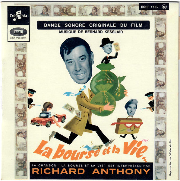 Richard Anthony (2), Bernard Kesslair : Bande Sonore Originale Du Film "La Bourse Et La Vie" (7", EP, Mono)