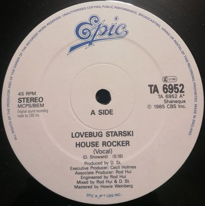 Lovebug Starski : House Rocker (12", Single)