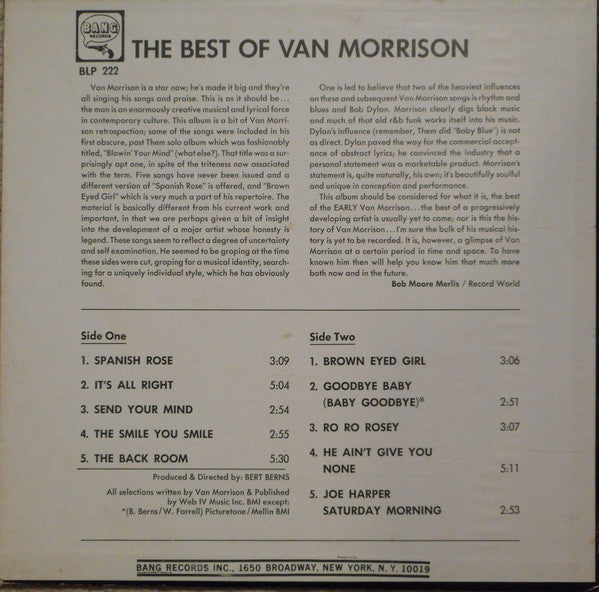 Van Morrison : The Best Of Van Morrison (LP, Comp)