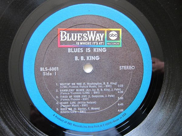 B.B. King : Blues Is King (LP, Album, RP)