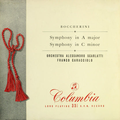 Luigi Boccherini, Orchestra "Alessandro Scarlatti" di Napoli Della RAI, Franco Caracciolo : Symphony In A Minor / Symphony In C Minor (LP, Album, Mono)