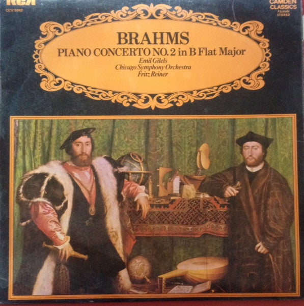 Johannes Brahms - Emil Gilels, Chicago Symphony Orchestra, Fritz Reiner : Piano Concerto  No. 2 In B Flat Major (LP, RE)