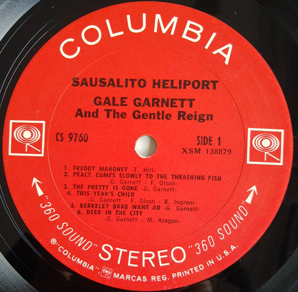 Gale Garnett And The Gentle Reign : Sausalito Heliport (LP, Album)