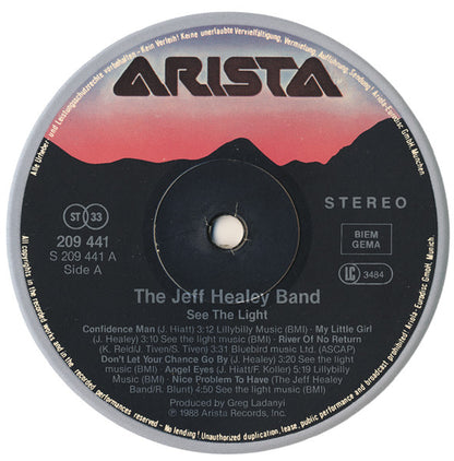 The Jeff Healey Band : See The Light (LP, Album)