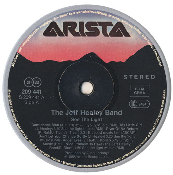 The Jeff Healey Band : See The Light (LP, Album)