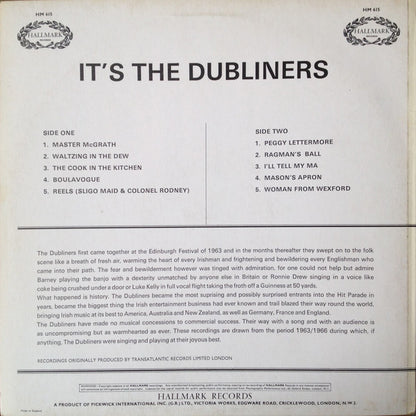 The Dubliners : It's The Dubliners (LP, Comp)