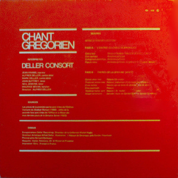 Deller Consort : Chant Grégorien (Repons Et Monodies Gallicanes) (LP, Album, RE, Gat)