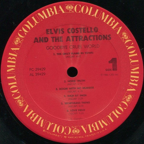 Elvis Costello & The Attractions : Goodbye Cruel World (LP, Album, Pit)