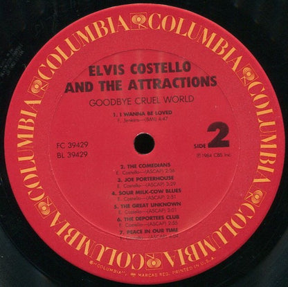 Elvis Costello & The Attractions : Goodbye Cruel World (LP, Album, Pit)