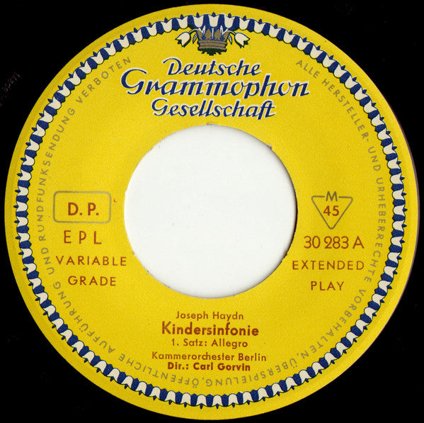 Joseph Haydn : Kindersinfonie (Toy Symphony) (7", EP)