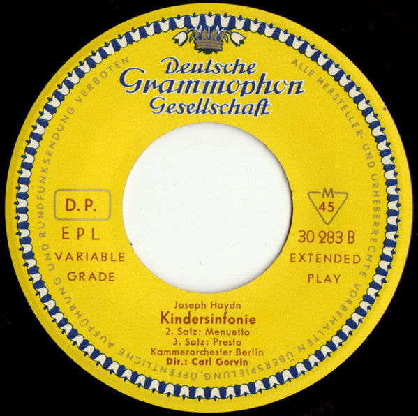 Joseph Haydn : Kindersinfonie (Toy Symphony) (7", EP)