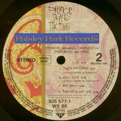 Prince : Sign "O" The Times (2xLP, Album, Tel)