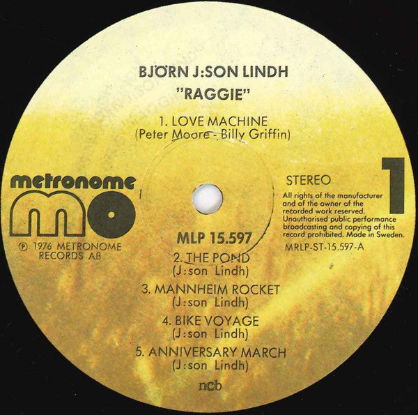 Björn J:son Lindh : Raggie (LP, Album)