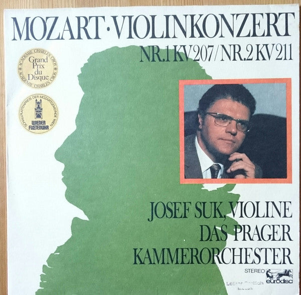 Wolfgang Amadeus Mozart, Josef Suk, Prague Chamber Orchestra : Violinkonzert Nr. 1 Kv 207 / Nr. 2 Kv 211 (LP)