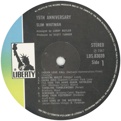 Slim Whitman : 15th Anniversary Album (LP, Album, Ltd, RE)