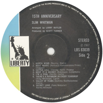 Slim Whitman : 15th Anniversary Album (LP, Album, Ltd, RE)