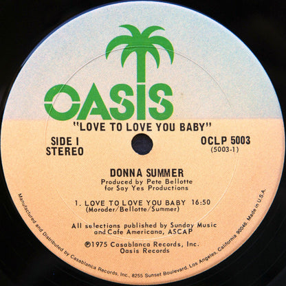 Donna Summer : Love To Love You Baby (LP, Album, San)