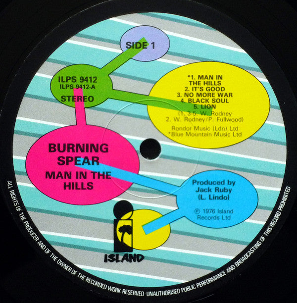 Burning Spear : Man In The Hills (LP, Album, RE)