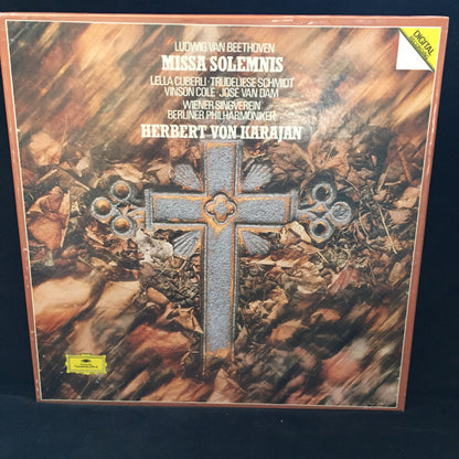 Ludwig van Beethoven, Herbert von Karajan, Berliner Philharmoniker, Lella Cuberli, Trudeliese Schmidt, Vinson Cole, José van Dam : Missa Solemnis (2xLP, RP, Box)