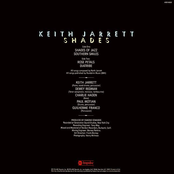 Keith Jarrett : Shades (LP, Album)