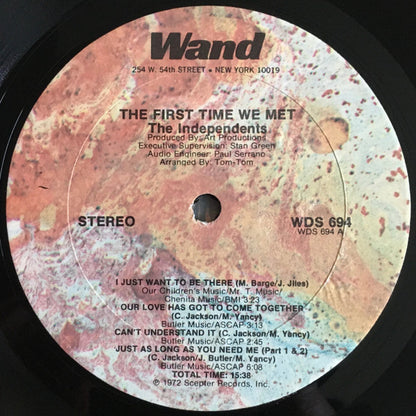 The Independents : The First Time We Met (LP, Album)