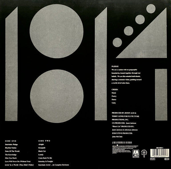 Janet Jackson : Rhythm Nation 1814 (LP, Album, PDO)