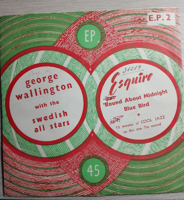 George Wallington With The Swedish All Stars : 'Round About Midnight / Blue Bird (7", EP)