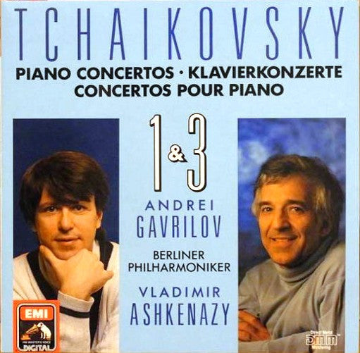 Pyotr Ilyich Tchaikovsky - Andrei Gavrilov, Berliner Philharmoniker, Vladimir Ashkenazy : Piano Concertos Nos. 1 & 3 (LP)