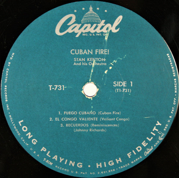 Stan Kenton : Cuban Fire! (LP, Album, Mono, RP, Scr)