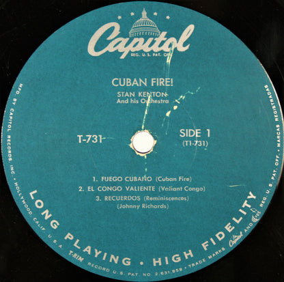 Stan Kenton : Cuban Fire! (LP, Album, Mono, RP, Scr)