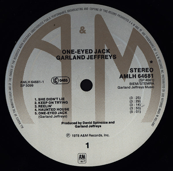 Garland Jeffreys : One-Eyed Jack (LP, Album)