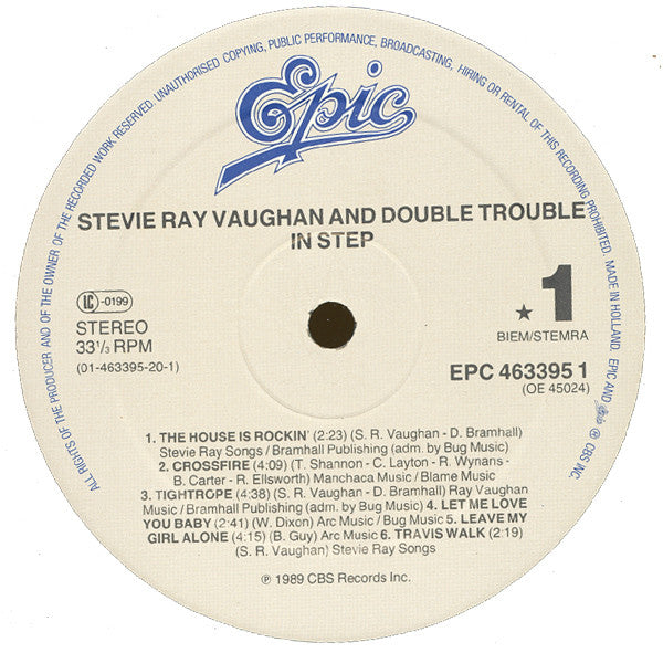 Stevie Ray Vaughan & Double Trouble : In Step (LP, Album)