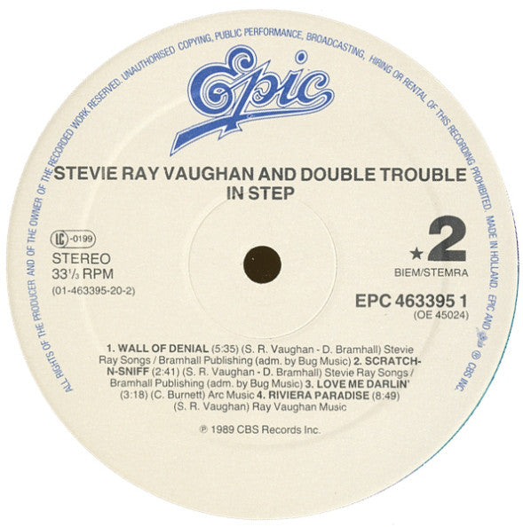 Stevie Ray Vaughan & Double Trouble : In Step (LP, Album)