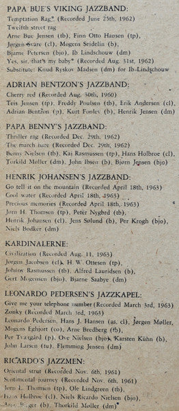 Various : Danish Traditional Jazz (LP, Comp)