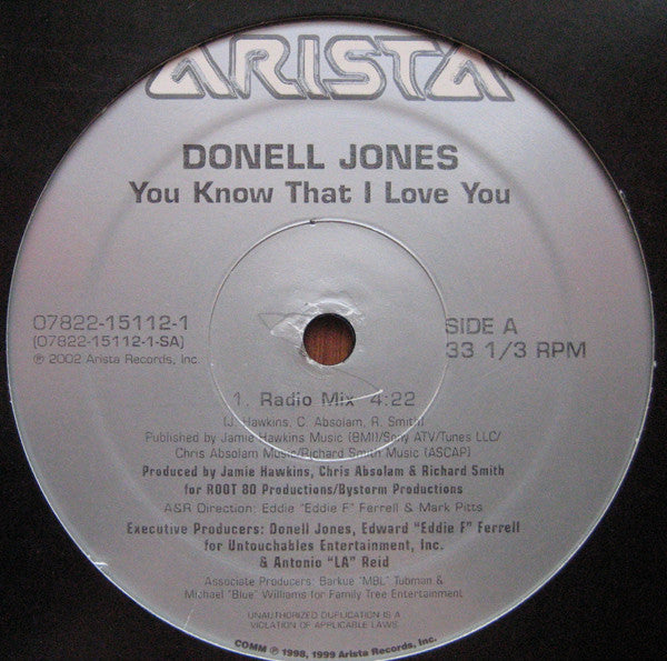 Donell Jones : You Know That I Love You (12")