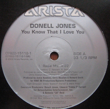 Donell Jones : You Know That I Love You (12")