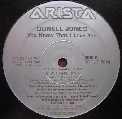 Donell Jones : You Know That I Love You (12")