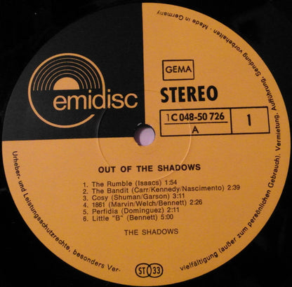 The Shadows : Out Of The Shadows (LP, Album)