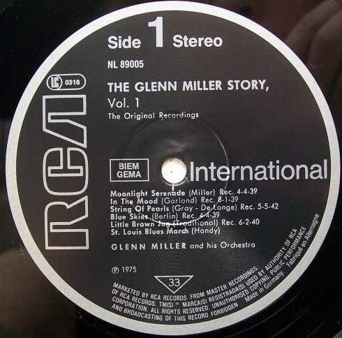 Glenn Miller And His Orchestra : The Glenn Miller Story Volume 1 (LP, Comp, RE)