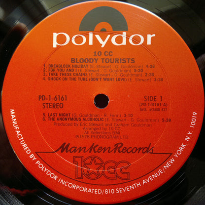 10cc : Bloody Tourists (LP, Album, Ter)