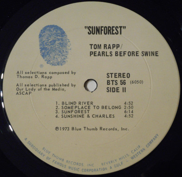 Tom Rapp / Pearls Before Swine : Sunforest (LP, Album, San)