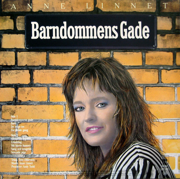 Anne Linnet : Barndommens Gade (LP, Album)