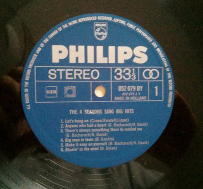 The Four Seasons : Sing Big Hits (LP, Comp)