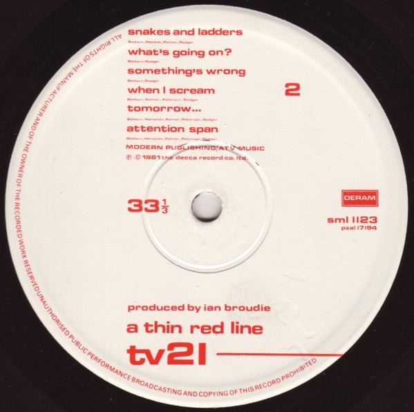 TV21 : A Thin Red Line (LP, Album)