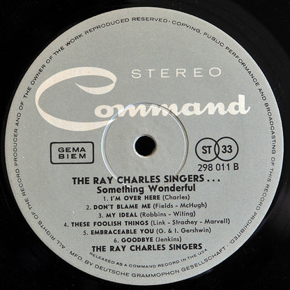 The Ray Charles Singers : Something Wonderful (LP, Album)