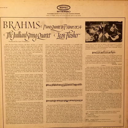 Johannes Brahms - Leon Fleisher, Juilliard String Quartet : Piano Quintet In F Minor, Op.34 (LP, Album)