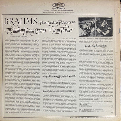Johannes Brahms - Leon Fleisher, Juilliard String Quartet : Piano Quintet In F Minor, Op.34 (LP, Album)