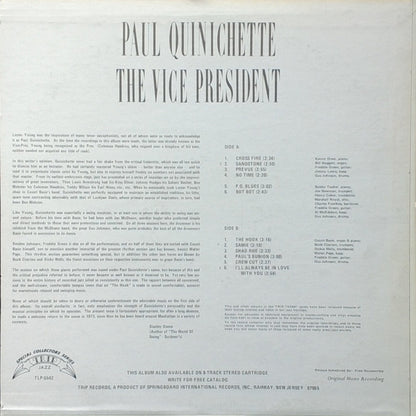 Paul Quinichette : The Vice President (LP, Album, Mono, RE)