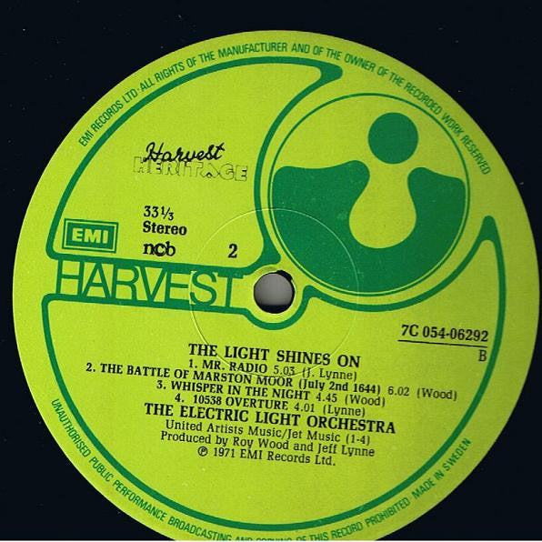 Electric Light Orchestra : The Light Shines On (LP, Comp)