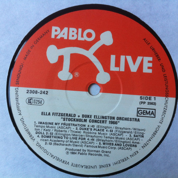 Ella Fitzgerald, Duke Ellington : The Stockholm Concert, 1966 (LP, Album)